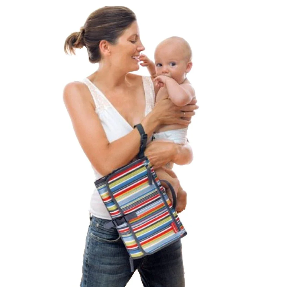 Skip Hop Changing Station Baby Portable Diaper Changing Pad Organizer Striped